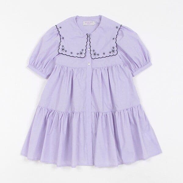 新品　ANNASUI mini　150　24ss　セーラー襟ティアードワンピース