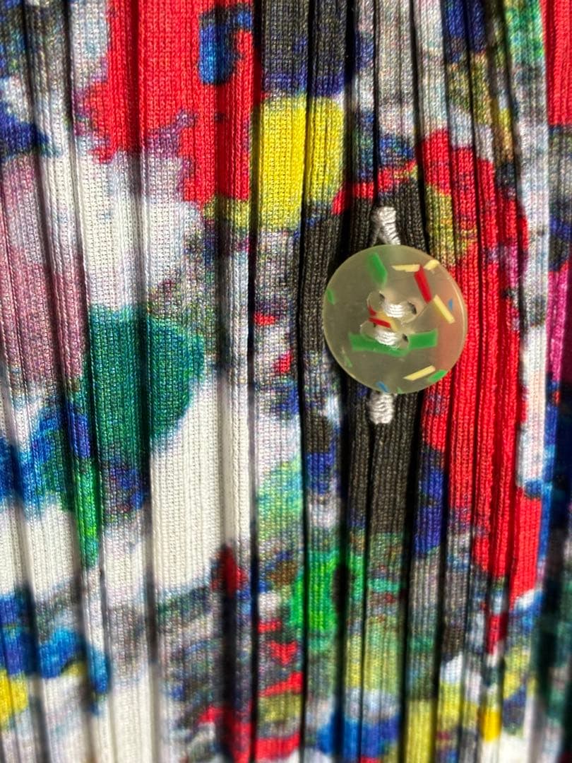 プリーツプリーズ前開き半袖シャツ