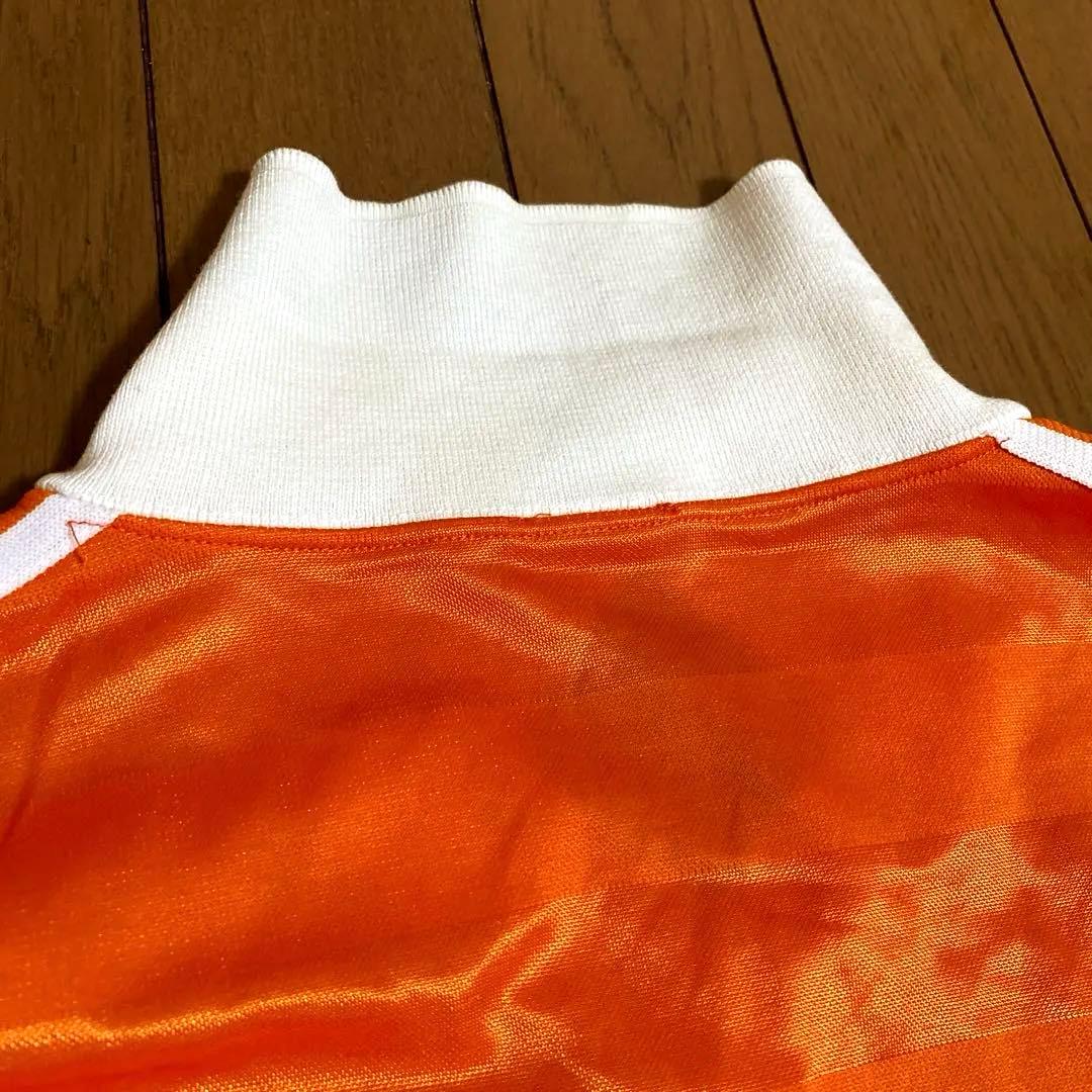 adidas デサント　80〜90s 長袖 オレンジ　ヴィンテージ　トレフォイル