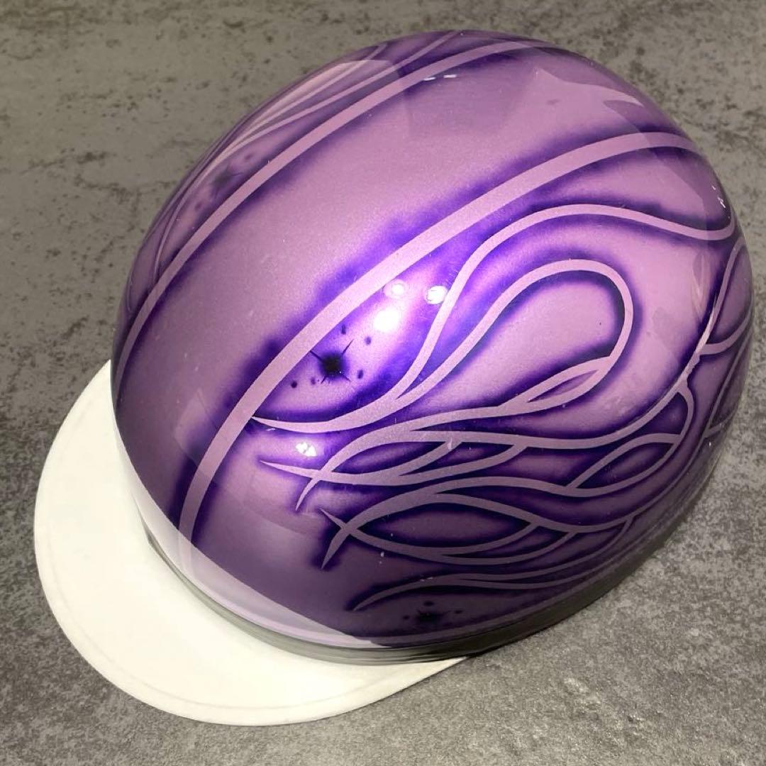 かず　ファイヤー　富士　日章　コルク半半キャップ　ヘルメット　バイク用