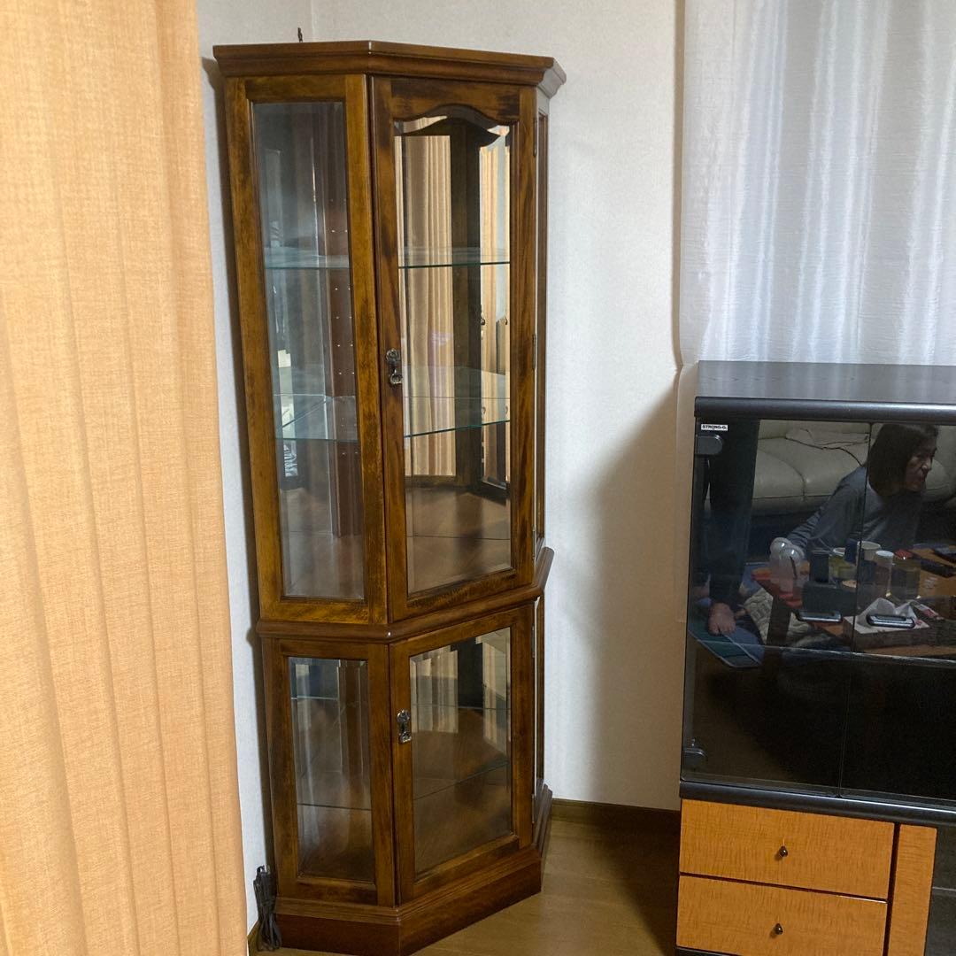 karimoku ガラスキャビネット 2段式