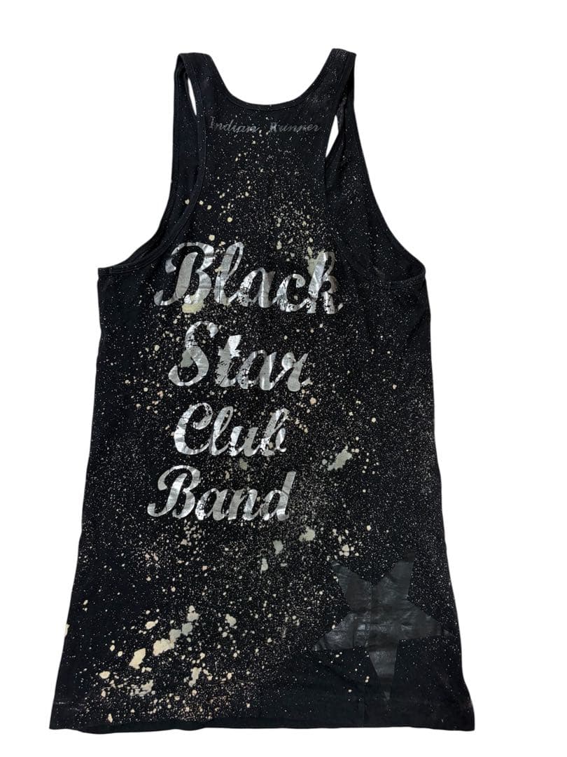 トップス LGB black star band club tank top