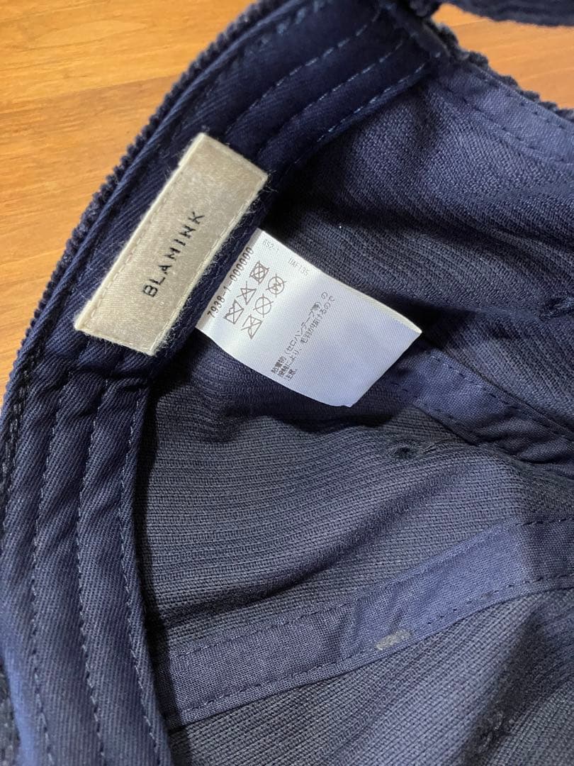 BLAMINK ブラミンク 完売 コーデュロイキャップ　ネイビー　新品