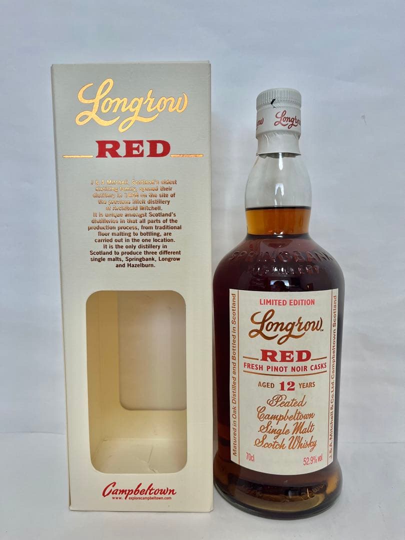 【新品】ロングロウ　レッド　12年　ピノノワール　ウイスキー