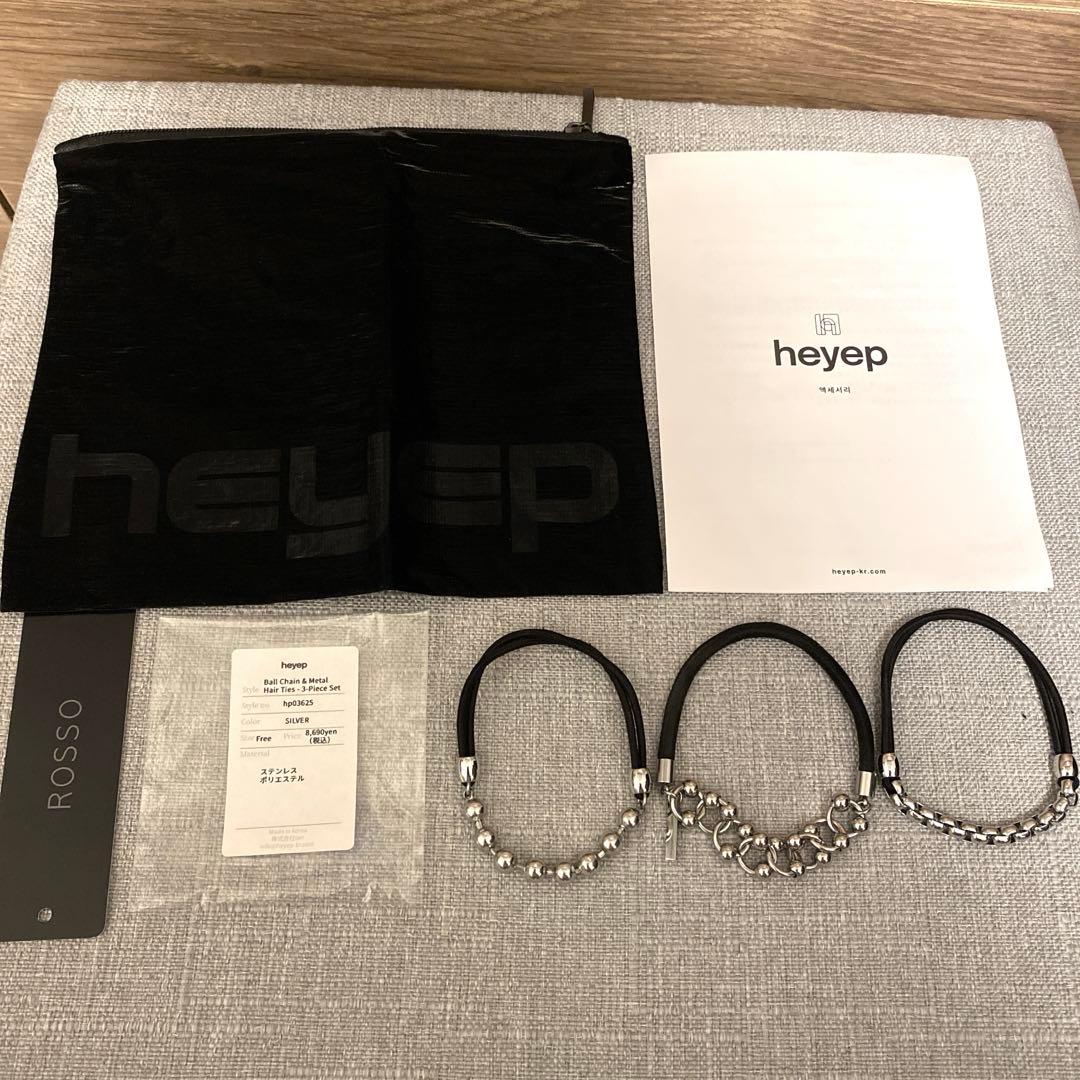 未使用品 ＜heyep＞ ヘイップ チェーン ヘアタイ/3P
