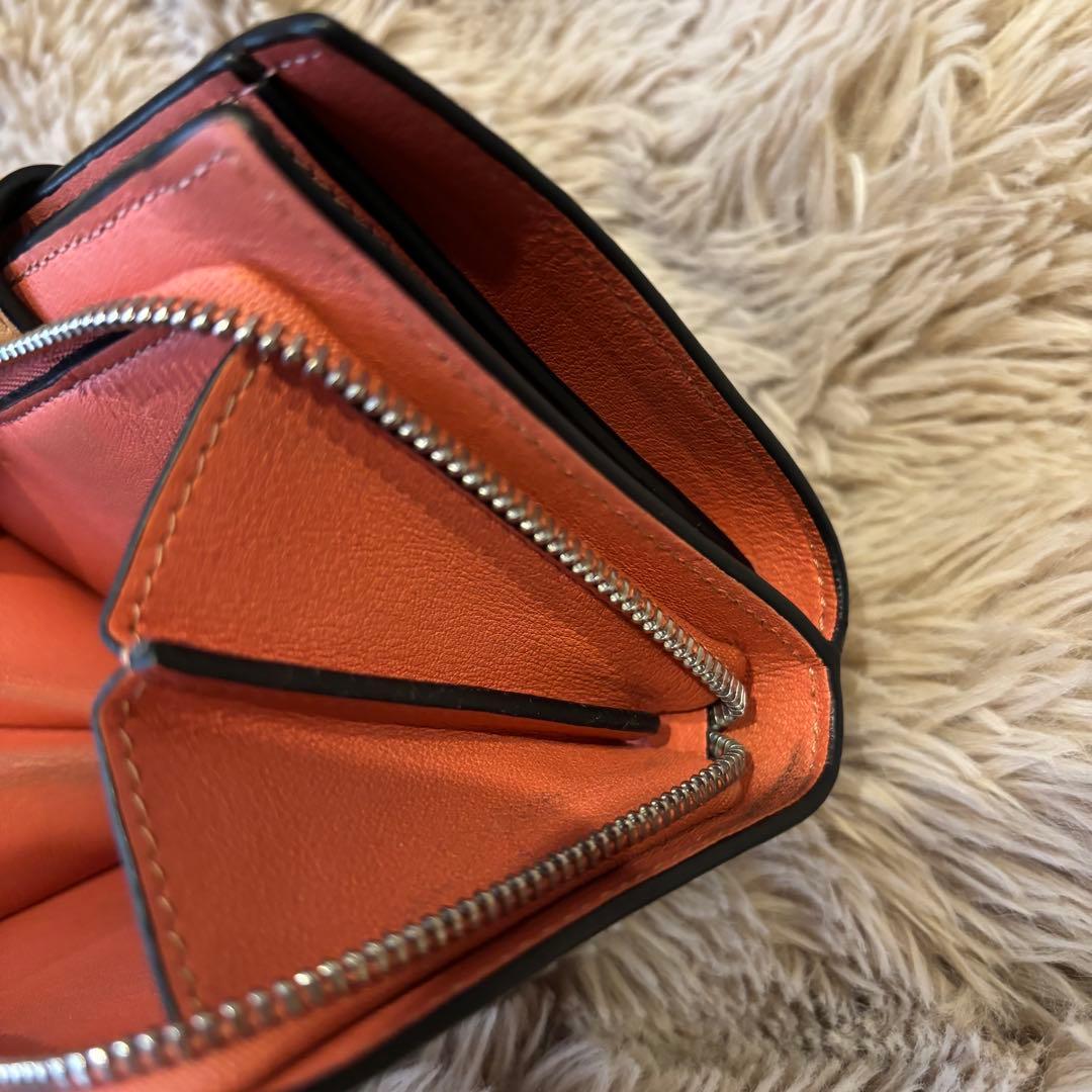 LOEWE 三つ折り財布 ベージュ レザー トライフォールド