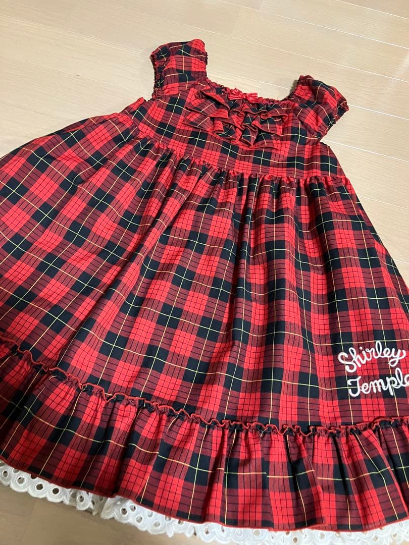 シャーリーテンプル　2023年ギンガムチェックワンピース　130㎝