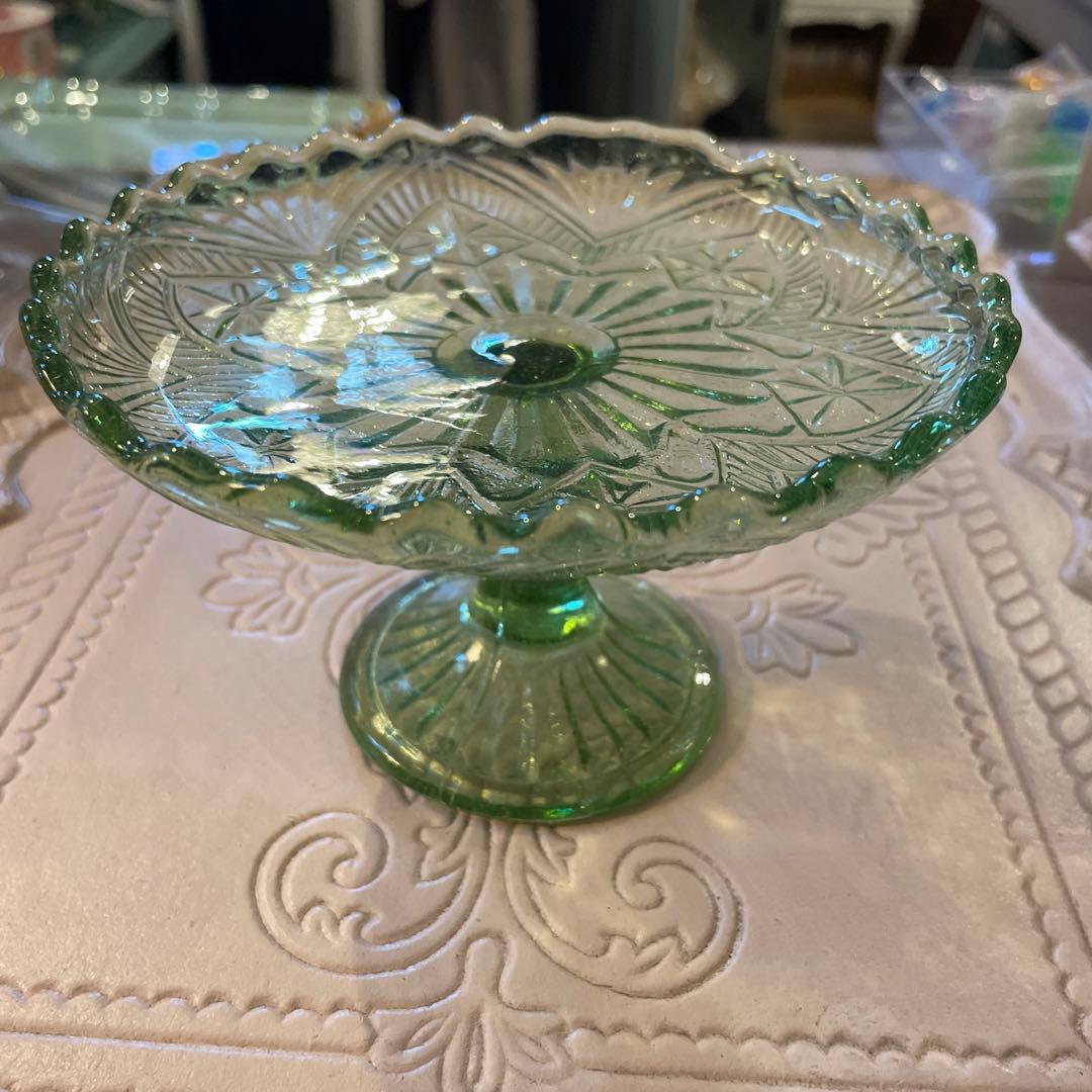 フランス蚤の市ガラスコンポート