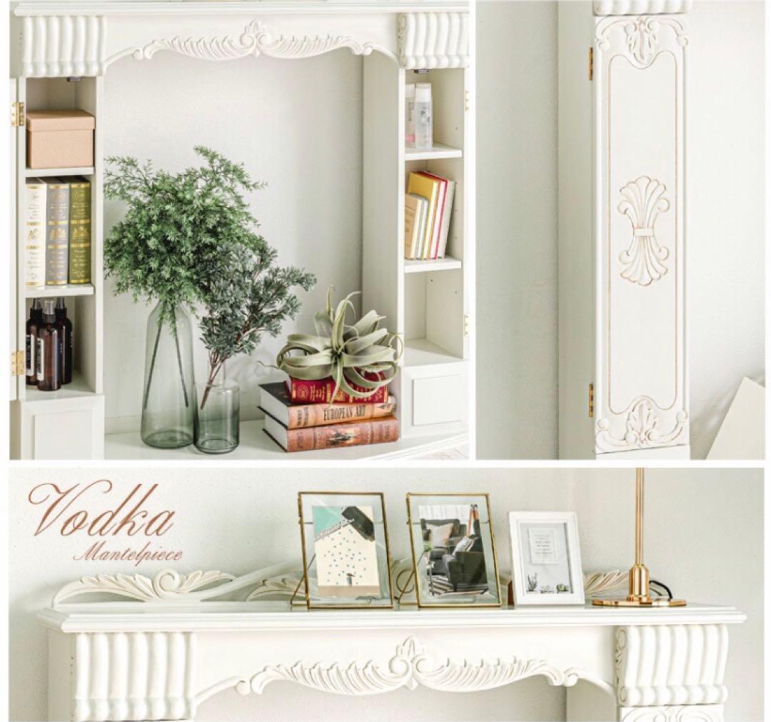 エレガントなマントルピース　80cm木製