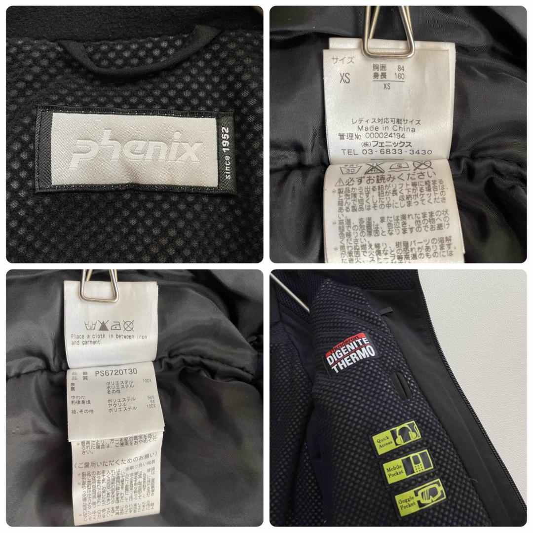 6687【美品】フェニックス　スキージャケット　チケットホルダー付　ブラック