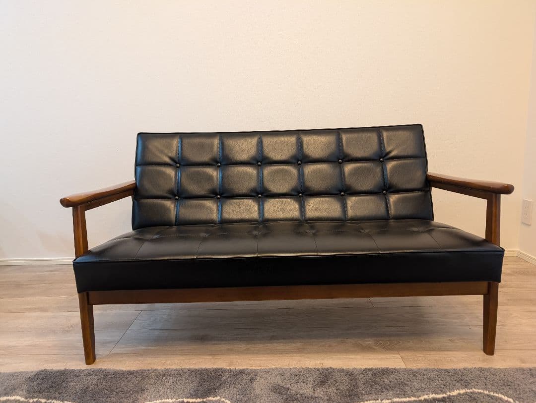 つぶあんこさん専用. カリモク60 Kチェア　2シーター　ブラック