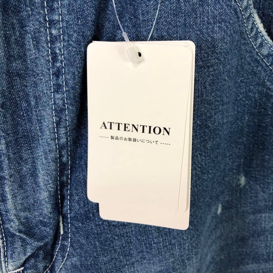 未使用品 FRAMeWORK 2024 デニムペインターパンツ 40 ブルー