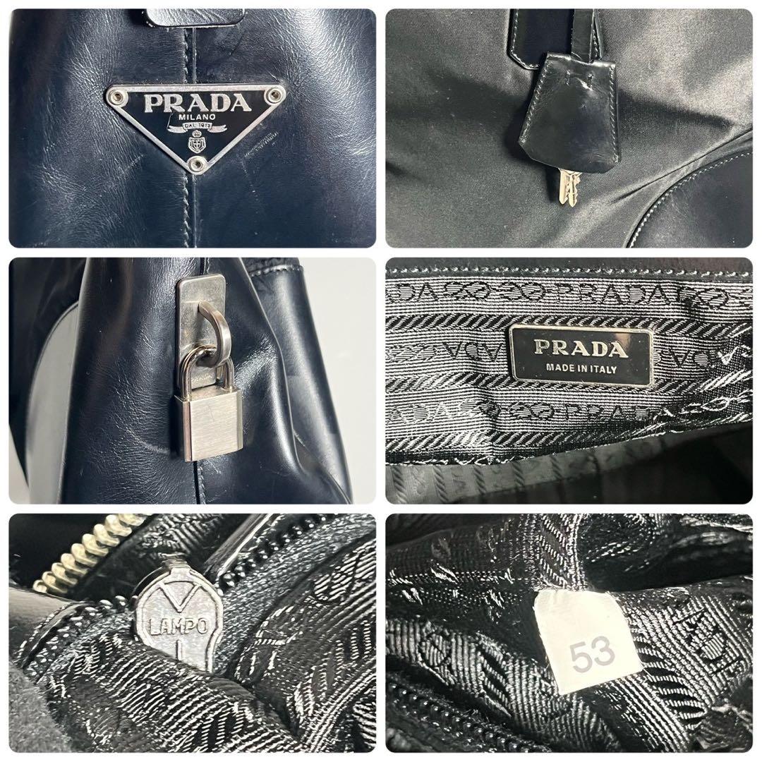 【超美品・使用感少ない✨】プラダ ミニボストンバッグ 南京錠 鍵付き ナイロン