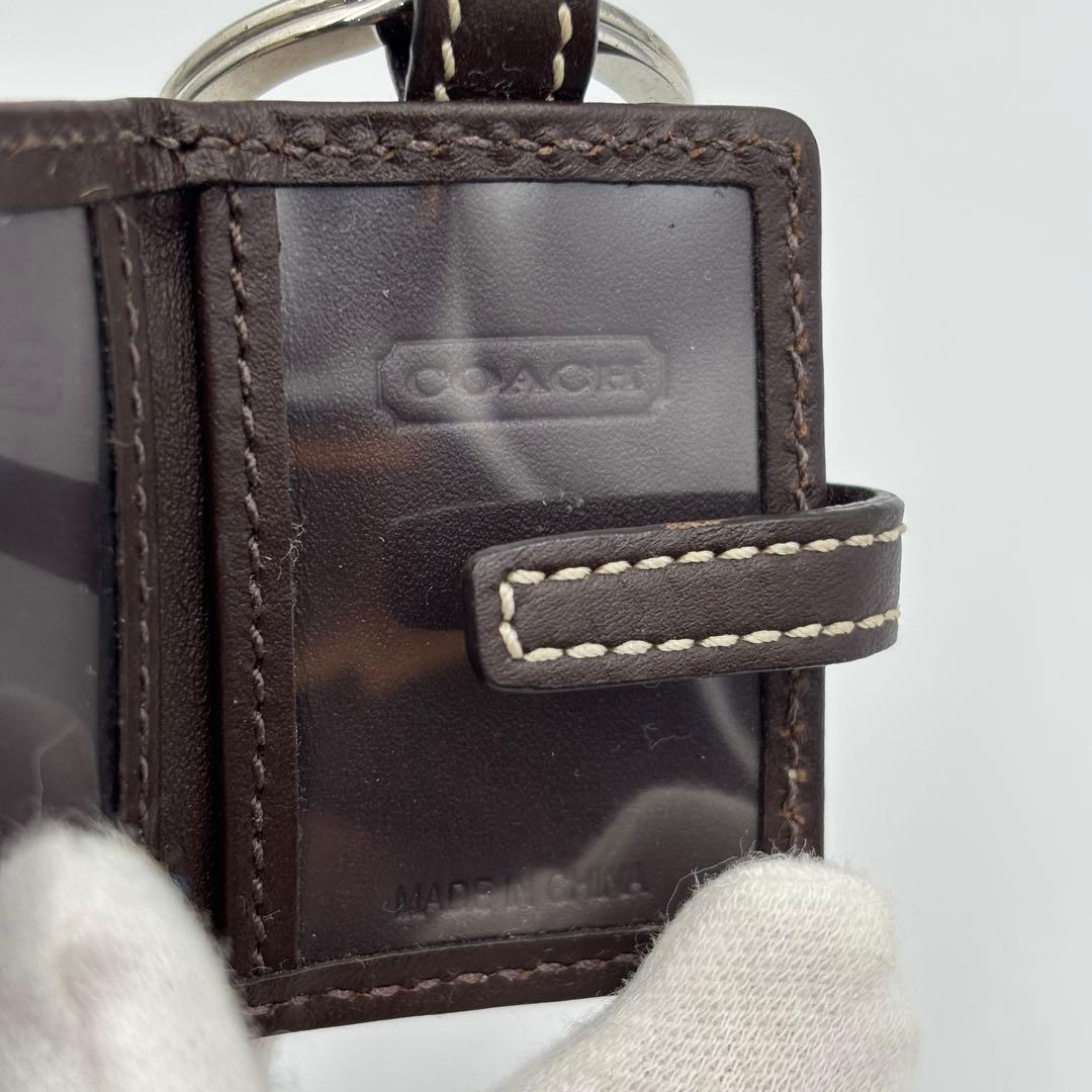 COACH キーホルダー　バッグチャーム　手帳型　フォトフレーム　キーリング