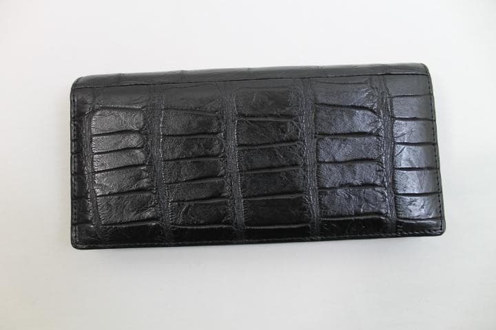 【専用】クロコダイル 財布 本物 束入れ マット仕上げ ブラック ヘンローン社製