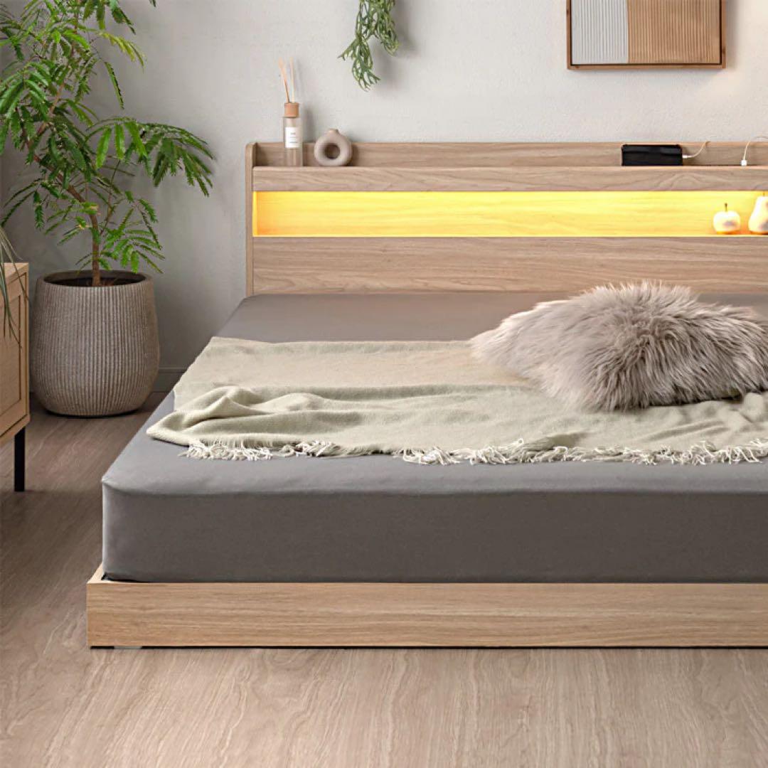 木製ダブルベッドフレーム