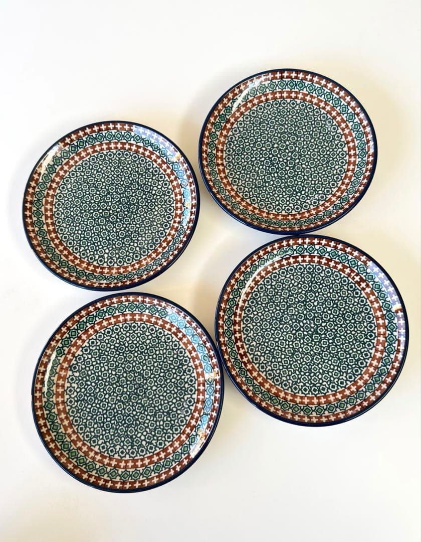 ポーリッシュポタリー 20cm皿 4枚セット