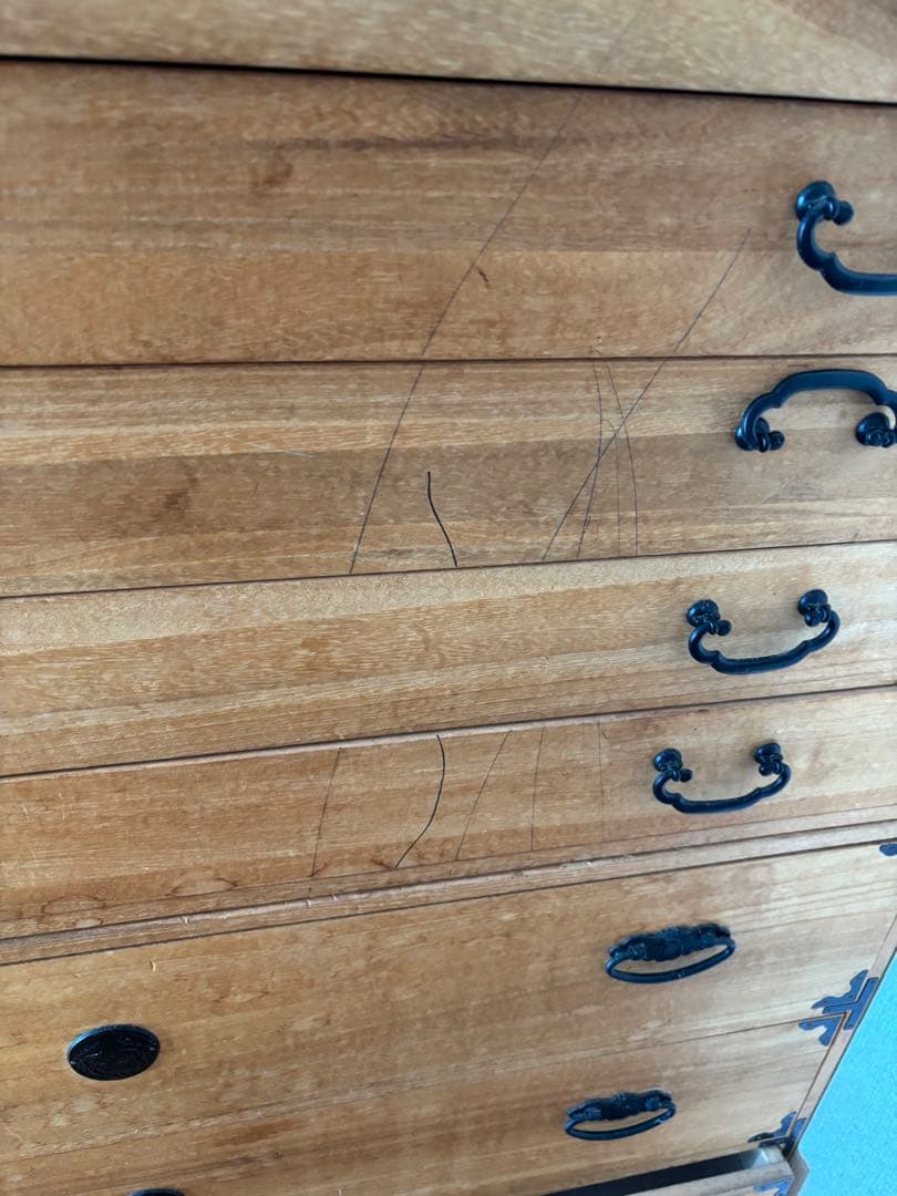 ヴィンテージ 着物箪笥 桐箪笥 ５段 傷汚れあり 昭和レトロ