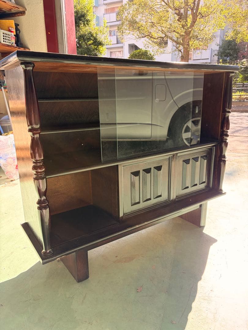 木製キャビネット　棚　アンティーク　ヴィンテージ