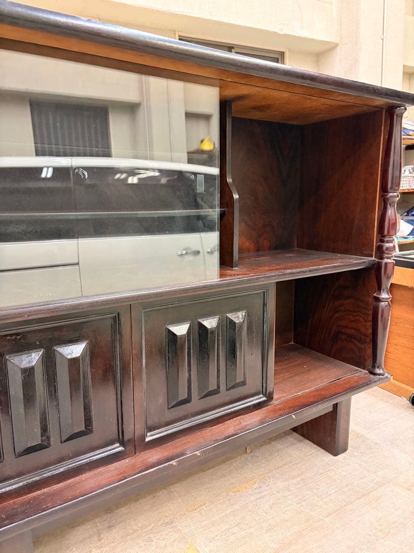 木製キャビネット　棚　アンティーク　ヴィンテージ