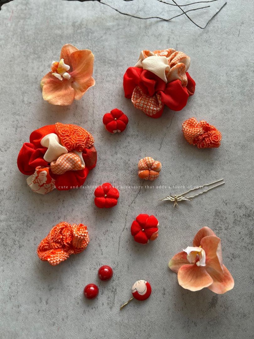 g*2様 七五三　七五三髪飾り　ヘッドドレス　着物髪飾り　リメイク髪飾り　044