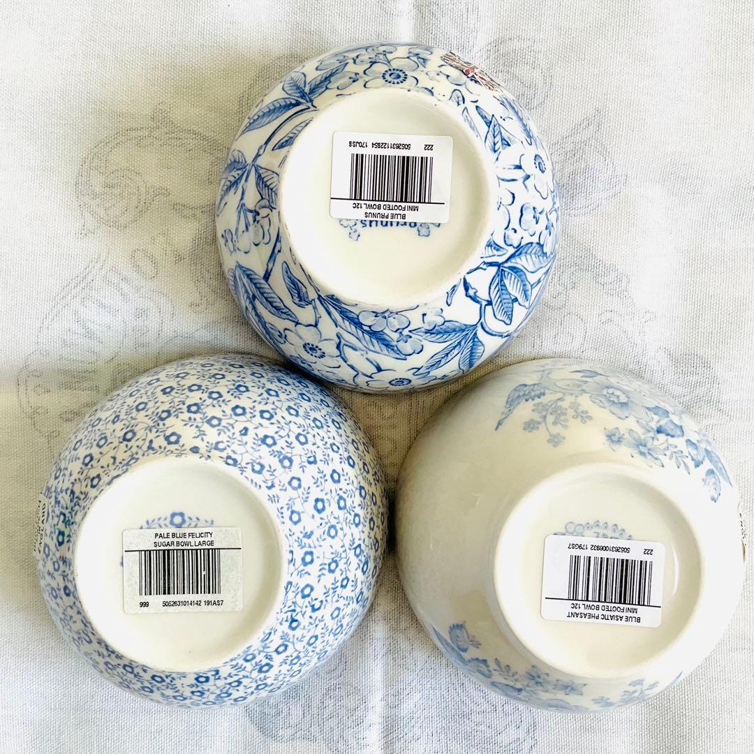 ☆Burleigh バーレイ☆新品 ブルーカラー3パターン ボウルL セット