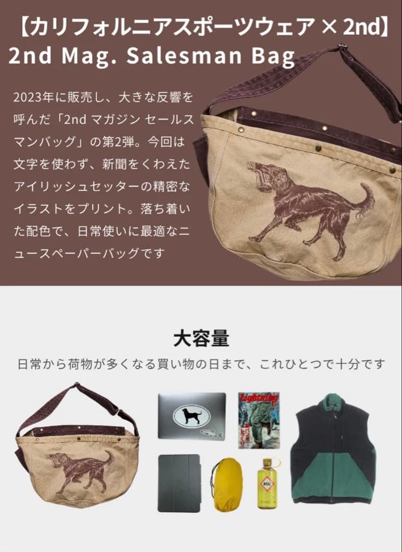 【California Sportswear×2nd】セールスマンバッグ