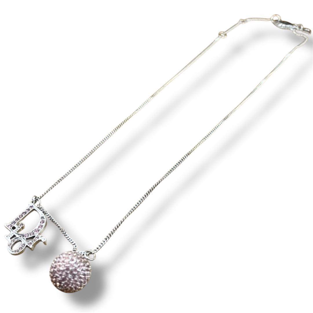 美品　ChristianDior ディオール　シルバー　キーホルダー　ストーン