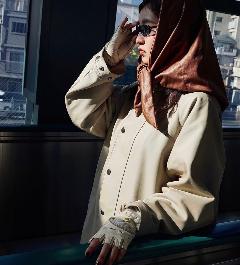 kijima takayuki レザーライク スカーフ