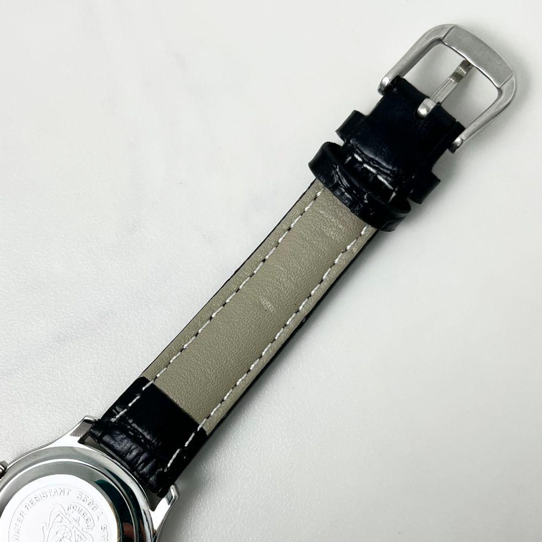 【稼働】 GUCCI 5500L デイト ラウンドフェイス アナログ 腕時計