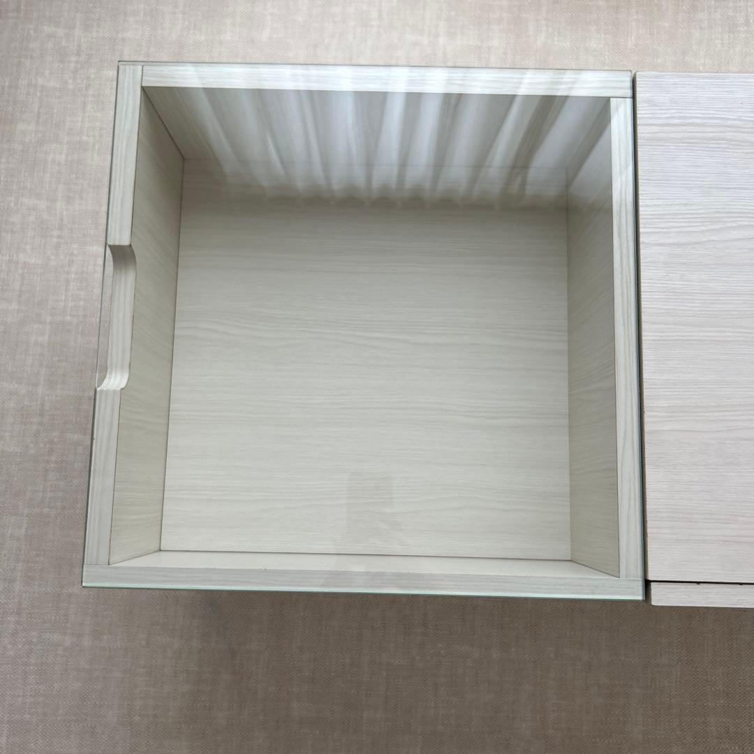 Francfranc パセ ローテーブル 引き出し付き 白 北欧 韓国