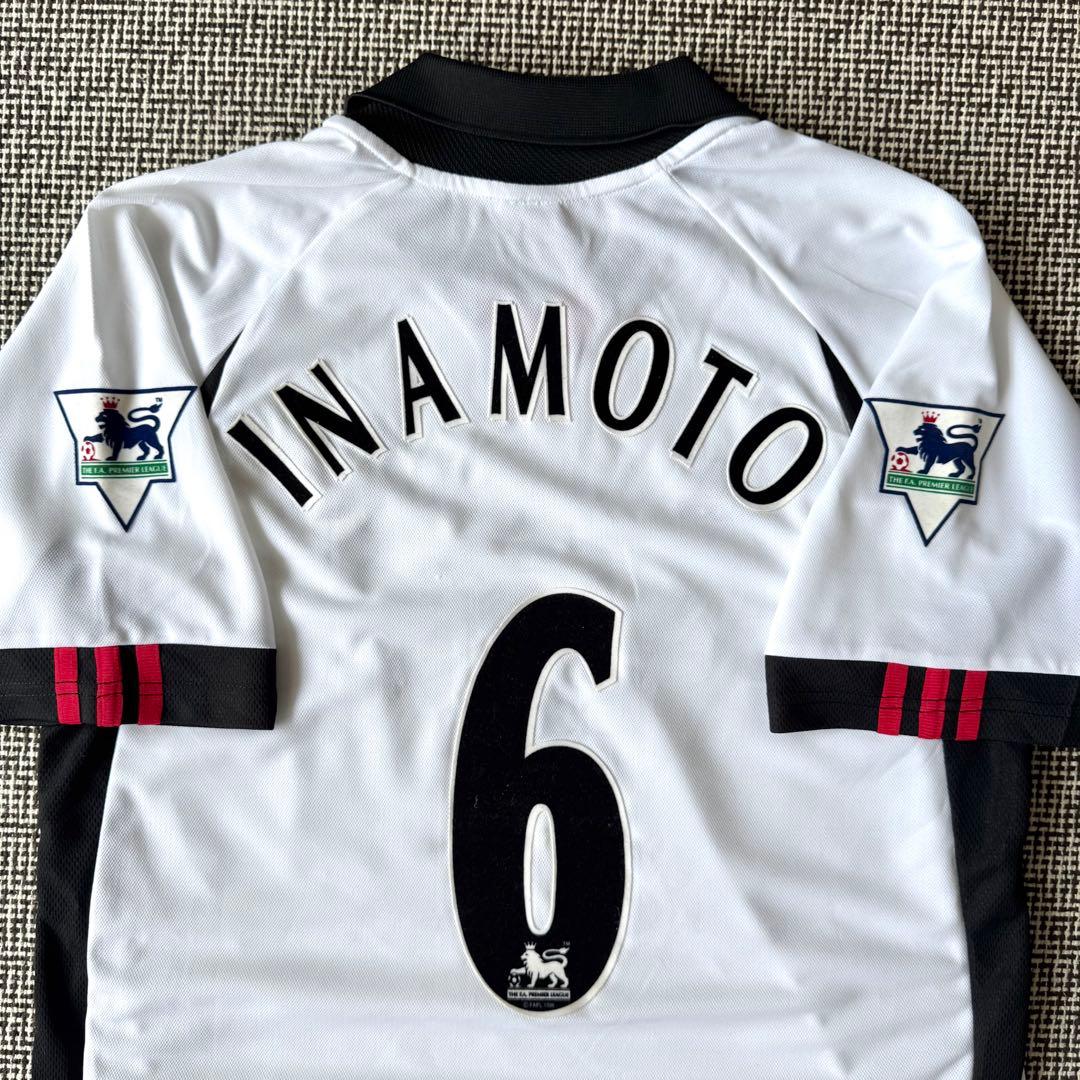 【PLパッチ付き】稲本潤一 ＃６ フルハム ０２／０３（H）adidas