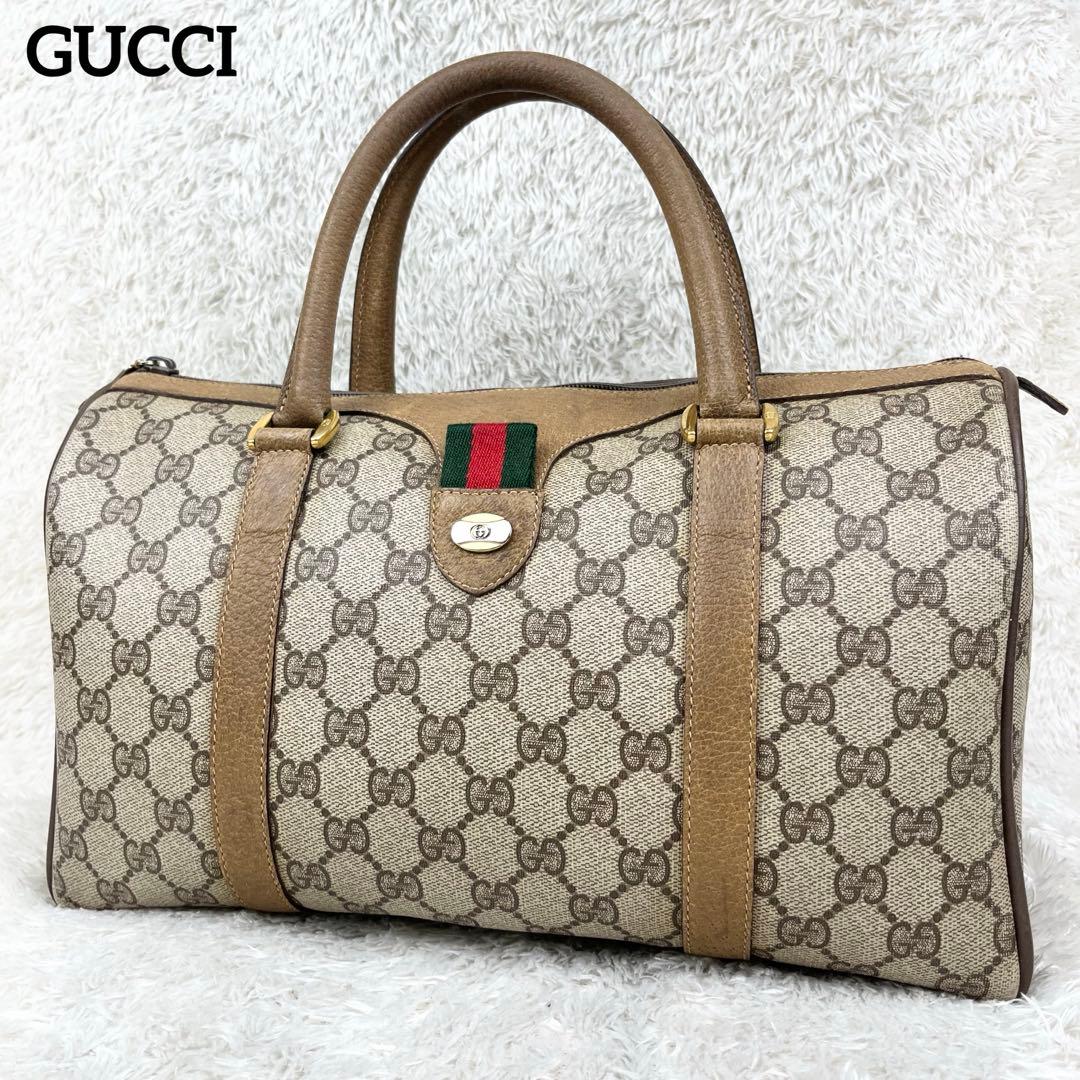 【美品】オールドグッチ シェリーライン GGスプリーム ボストンバッグ