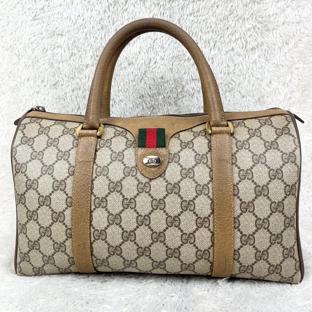 【美品】オールドグッチ シェリーライン GGスプリーム ボストンバッグ
