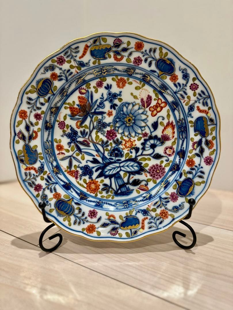 マイセン Meissen 朱金オニオン　24cmディナープレート