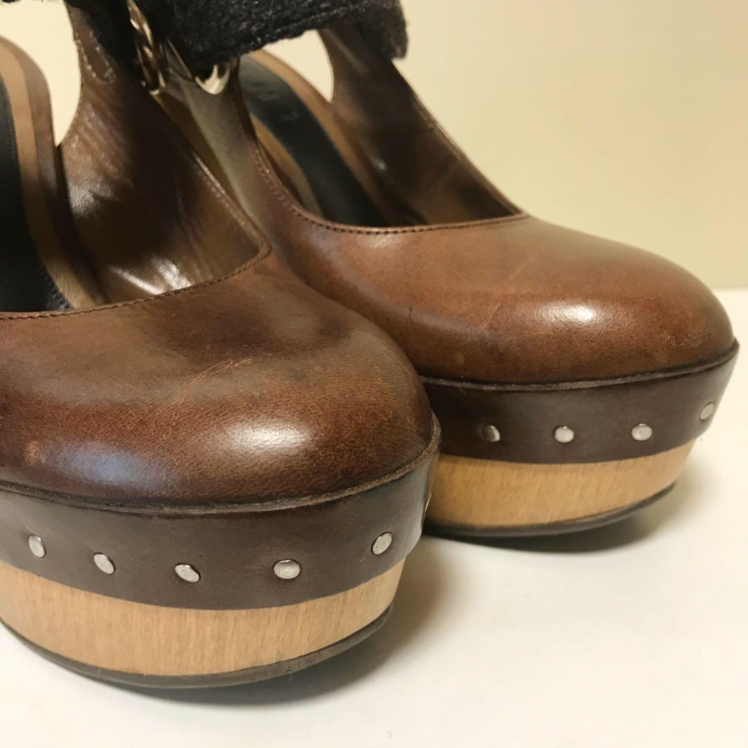 ☆美品 マルニ プラットフォーム ストラップ ハイヒール パンプス イタリア製