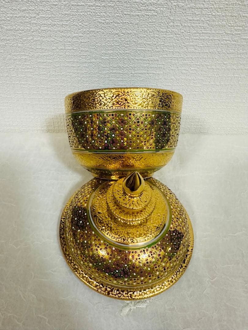 ベンジャロン燒 小物入れ 陶器 タイ 工芸品 雑貨