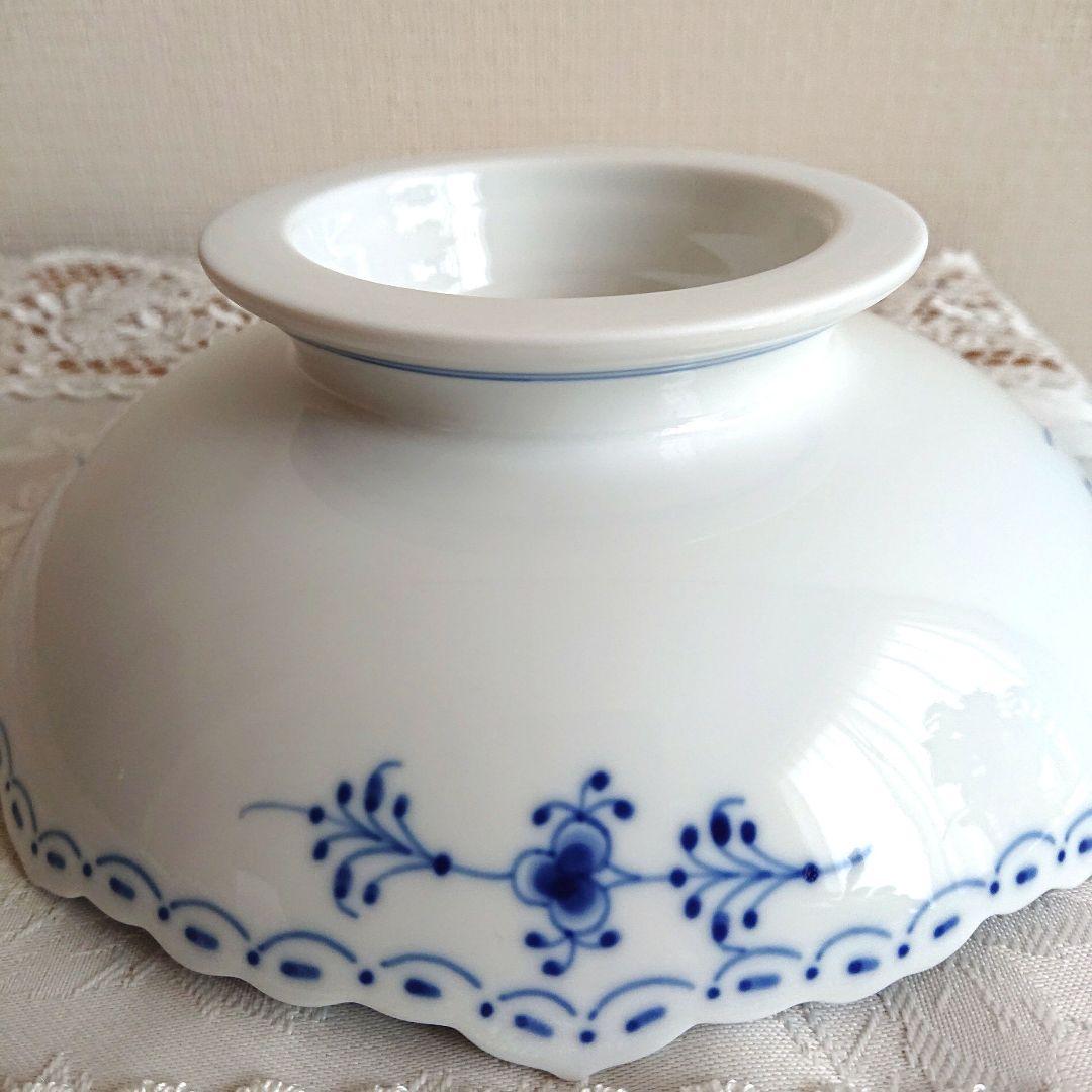 ロイヤルコペンハーゲンブルーフルーテッド ハーフレース 足つき ケーキデニッシュ