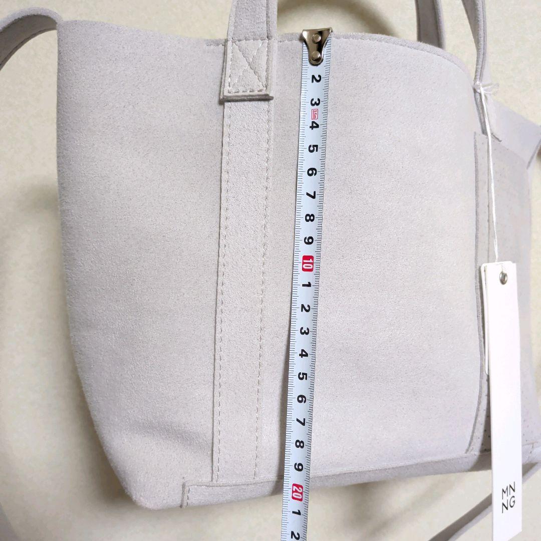 MNNGもののぐトートバッグ ウルトラスエード 洗える 軽量 斜めがけ 2way