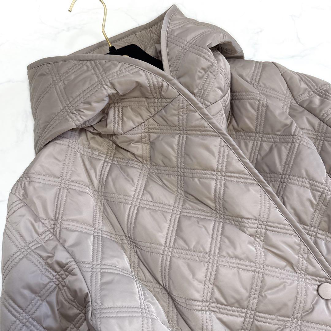 24AW アナイ ANAYI キルティングフードコート 36 ベージュ系