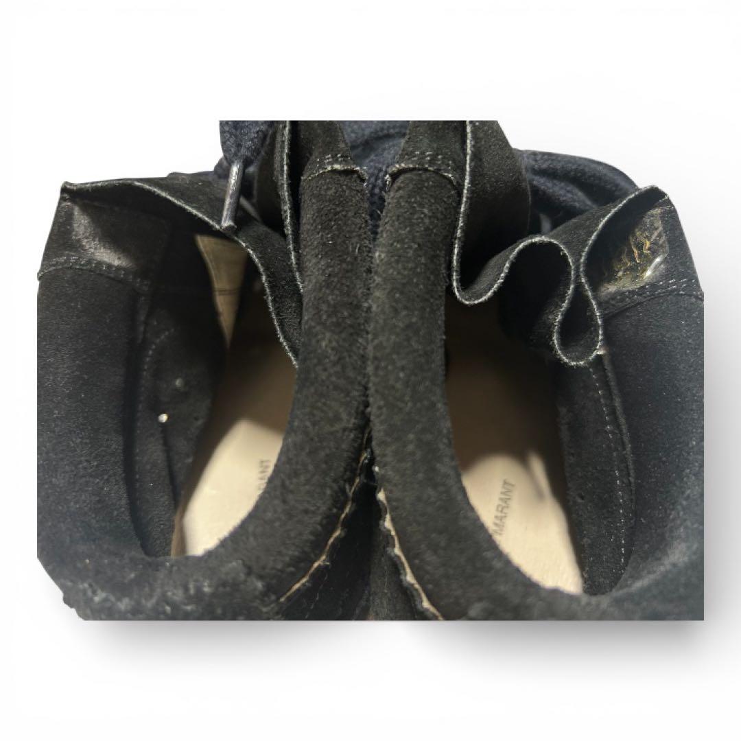 【ISABEL MARANT】黒スエードウェッジヒールスニーカー【美品】24cm