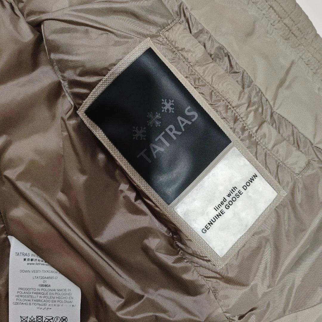 美品TATRAS ファー付きダウンベスト　フード　ファー取外し可能　サイズ1