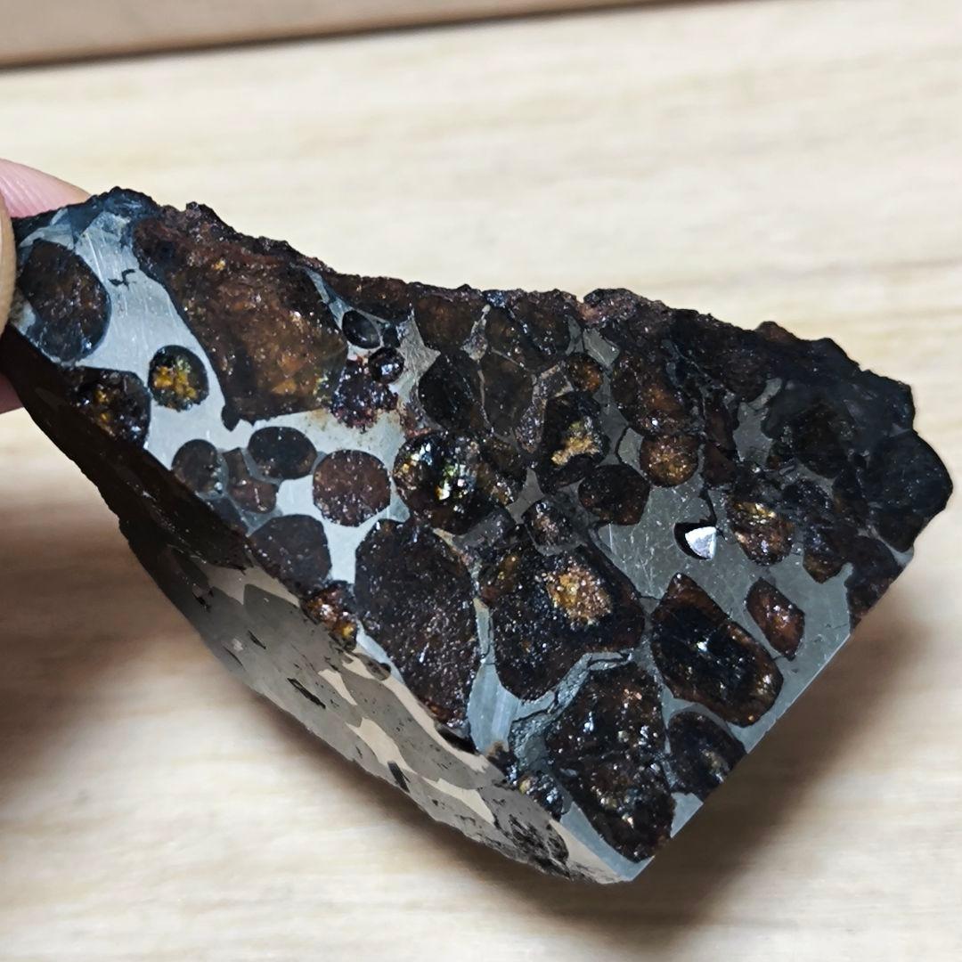 セリコ隕石 91g 外皮付き パラサイト 石鉄隕石