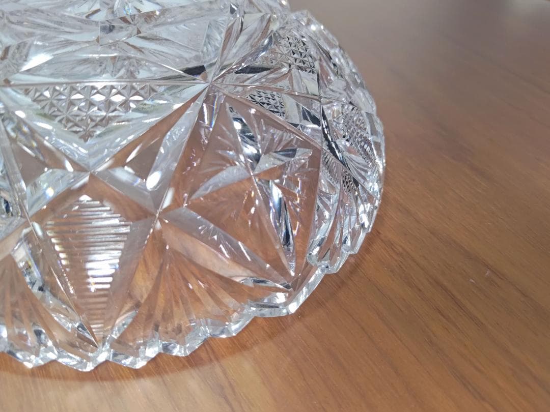 クリスタルガラス 切子ボウル 23cm