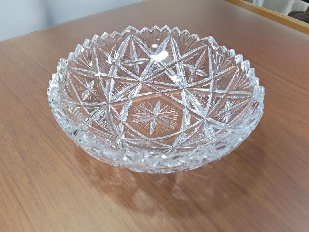 クリスタルガラス 切子ボウル 23cm