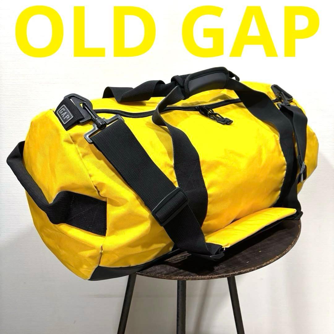 希少 00s 黄 黒 OLD GAP オールドギャップ ボストン ドラム バッグ