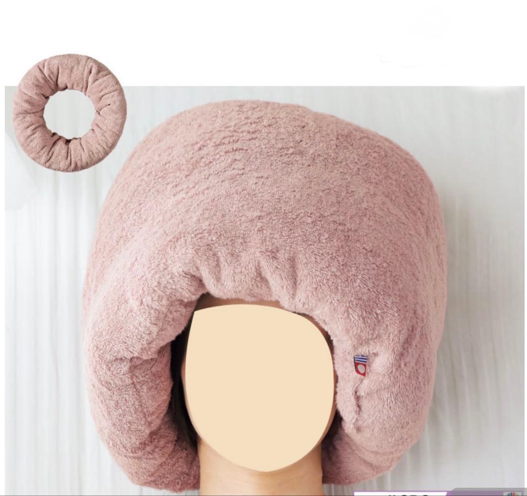 新品未使用 今治タオル睡眠用ドーナツ枕 ローズグレー色