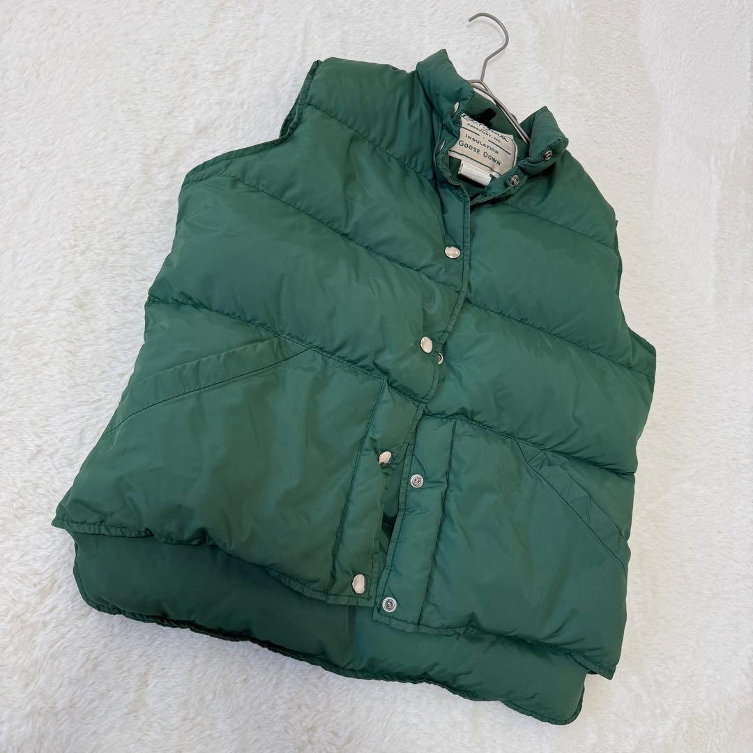 ヴィンテージ エルエルビーン ダウンベスト 70s 筆記体タグ M 希少 激レア