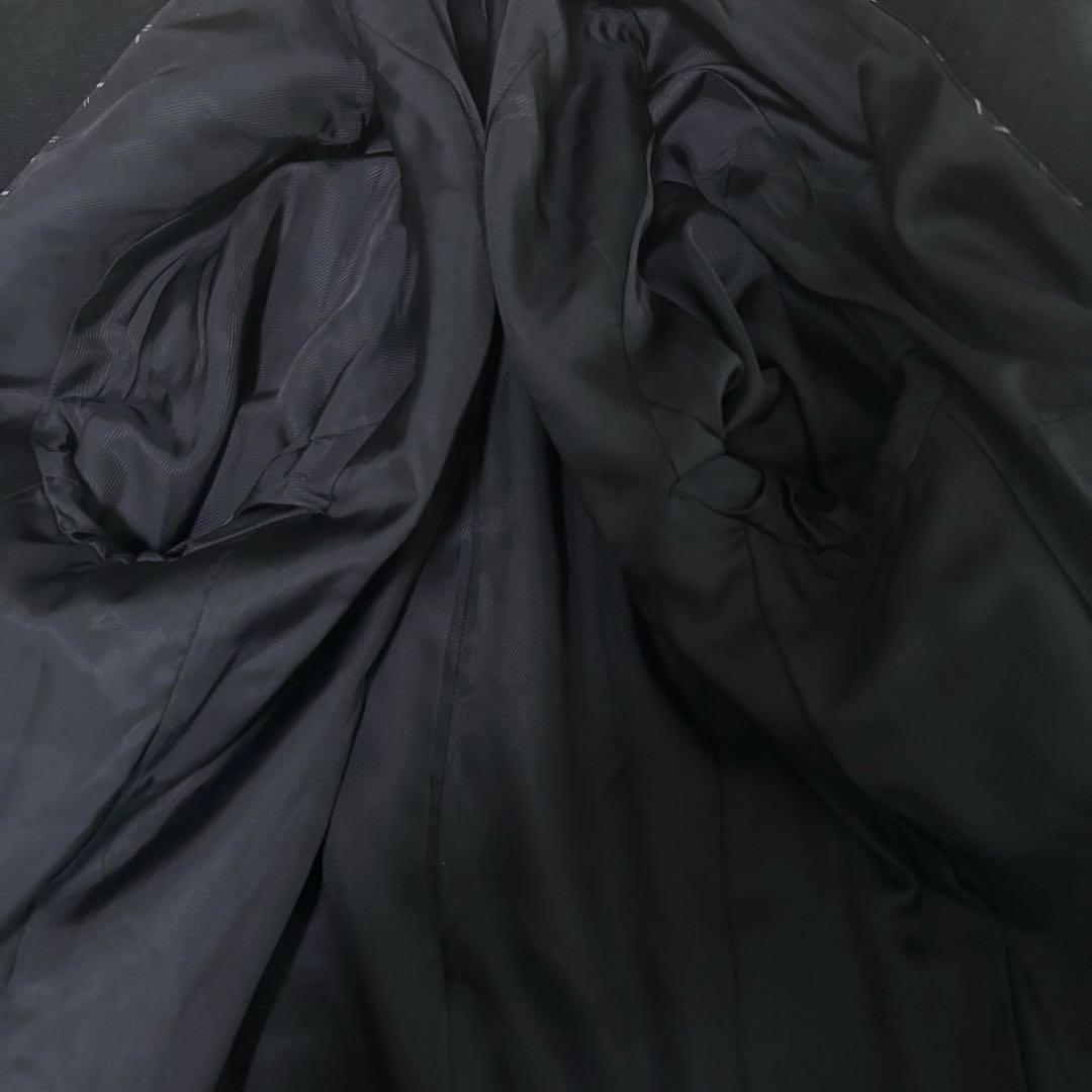 【白マイマイ】コムサデモード　カシミヤ100% ロングコート　黒　ベルト