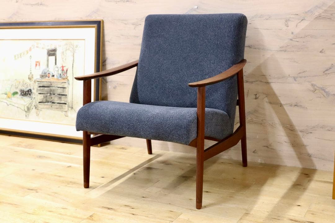 GMFK822A○北欧スタイル ヴィンテージ イージーチェア アームソファ